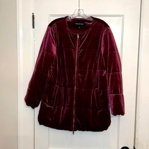 Purple velvet coat
